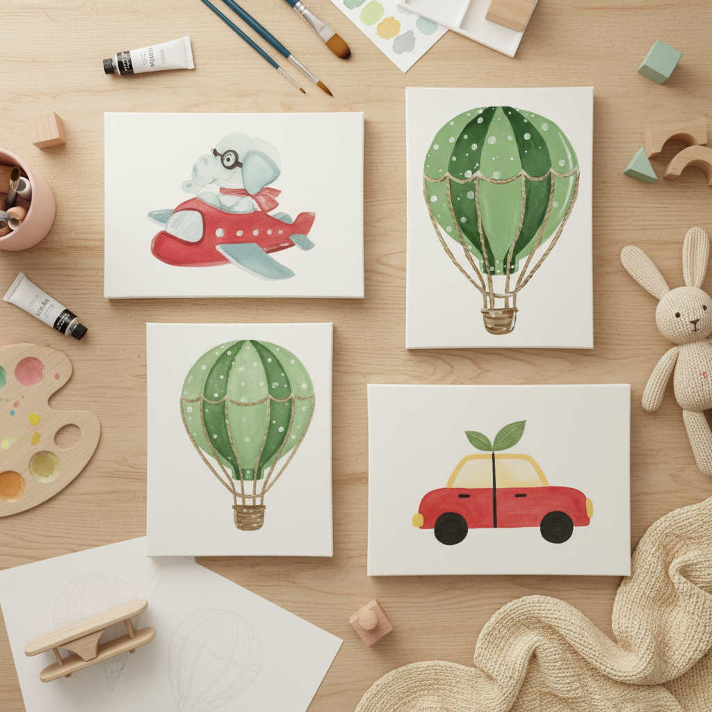 Handgemalte Leinwandbilder fürs Kinderzimmer | Kiddoskiste