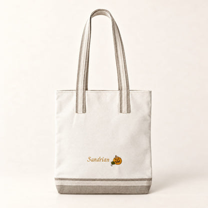 Stofftasche mit Kürbis- Herbsttasche-personalisiert