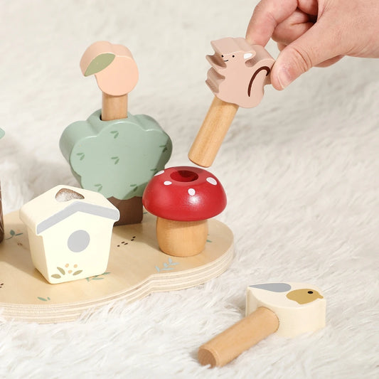 Montessori Holzspielzeug Waldtiere