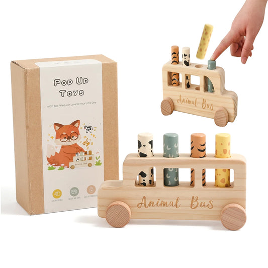 Kinder Spielbus aus Holz mit Verpackung