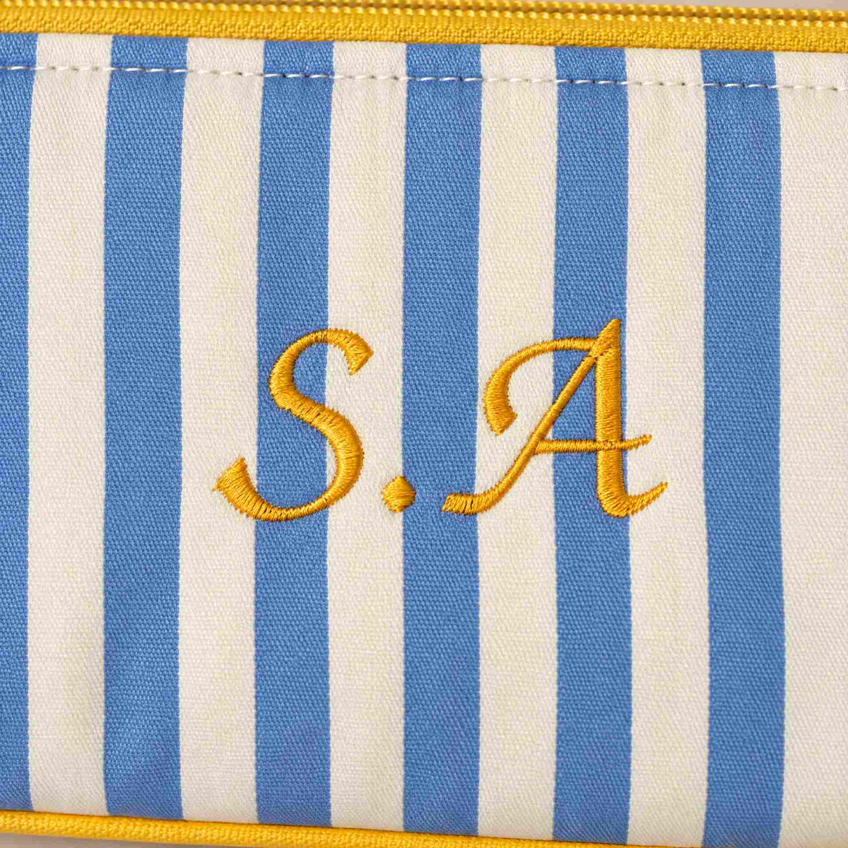 gestreifte  Personalisiertes Täschche blau