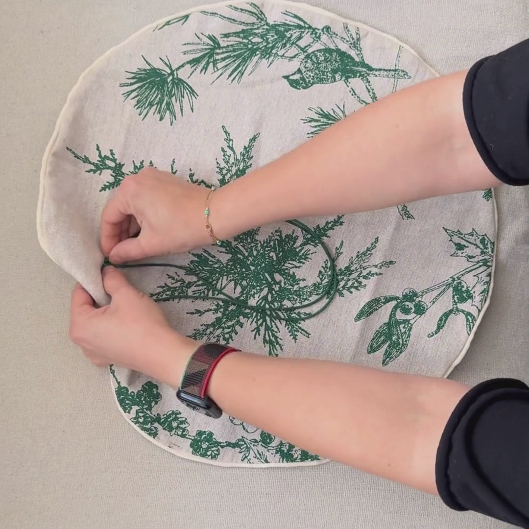 Handgefertigte Geschenkbeutel in Blau und Grün, doppelseitig, nachhaltig