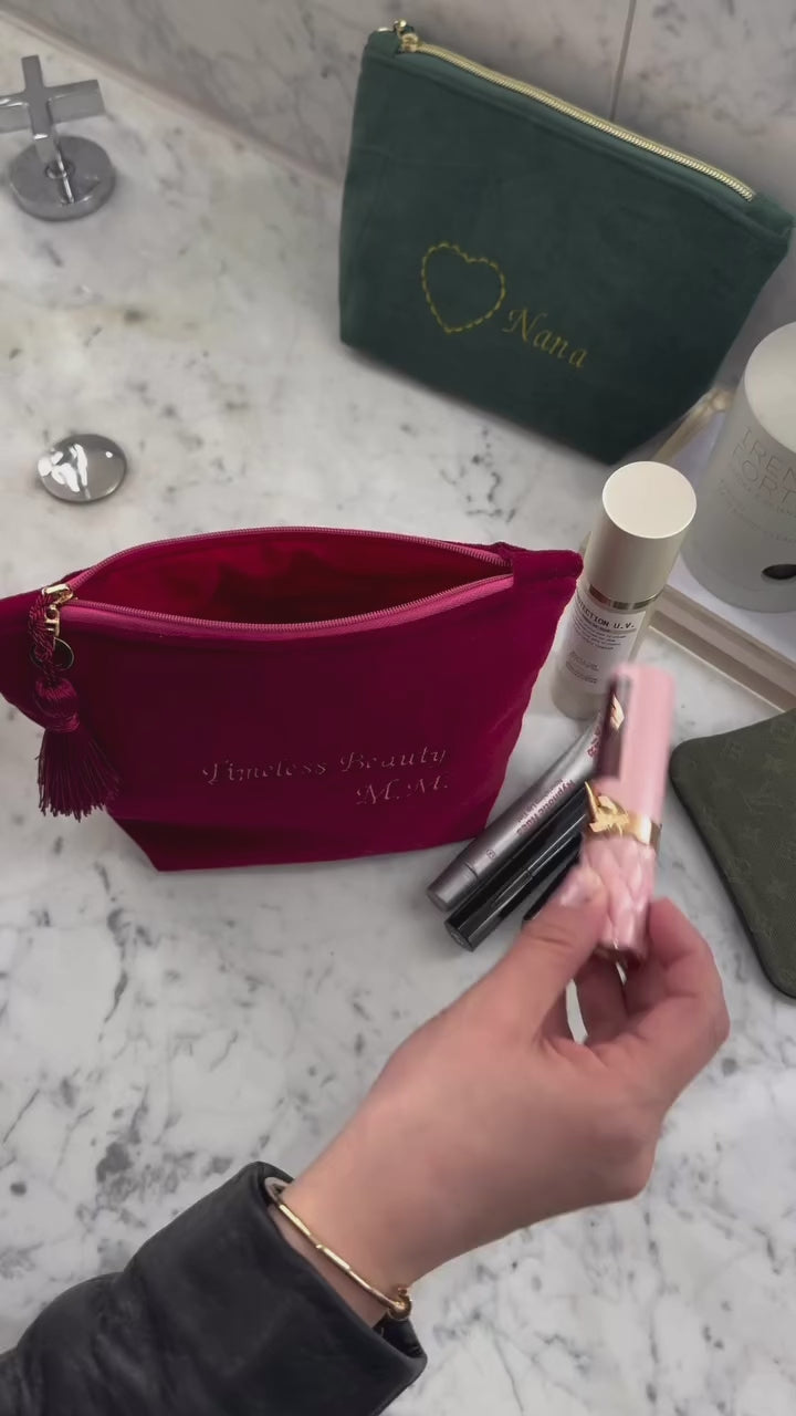 Handgemachte Kosmetiktasche Personalisiert